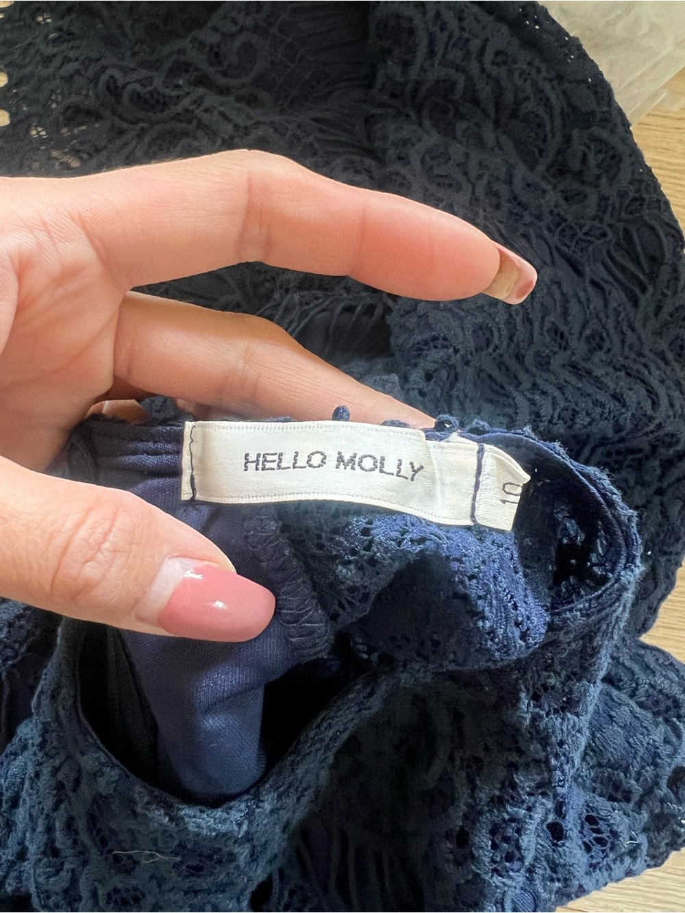 Hello Molly Dark Navy Lace Dress